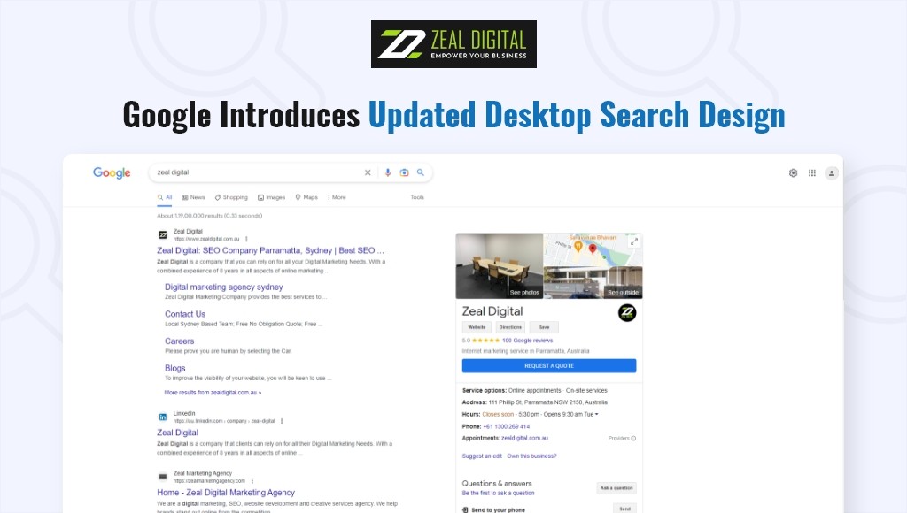 Updated Desktop Search Design